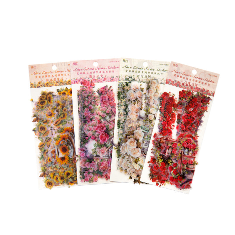 30pcs Garden PET Stickers ALSZY