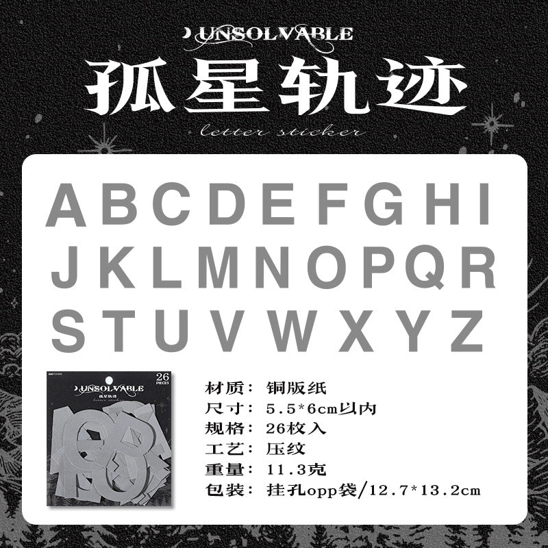 26pcs Letter Sickers WJLM