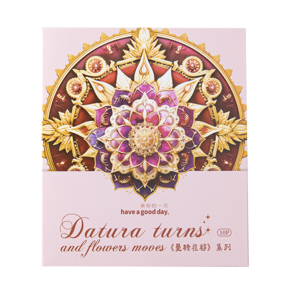 10pcs Mandala Flower Stickers MZHY