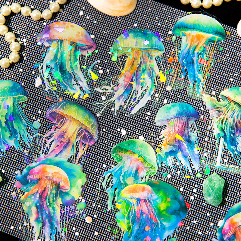 20pcs PET Jellyfish Stickers SMHX