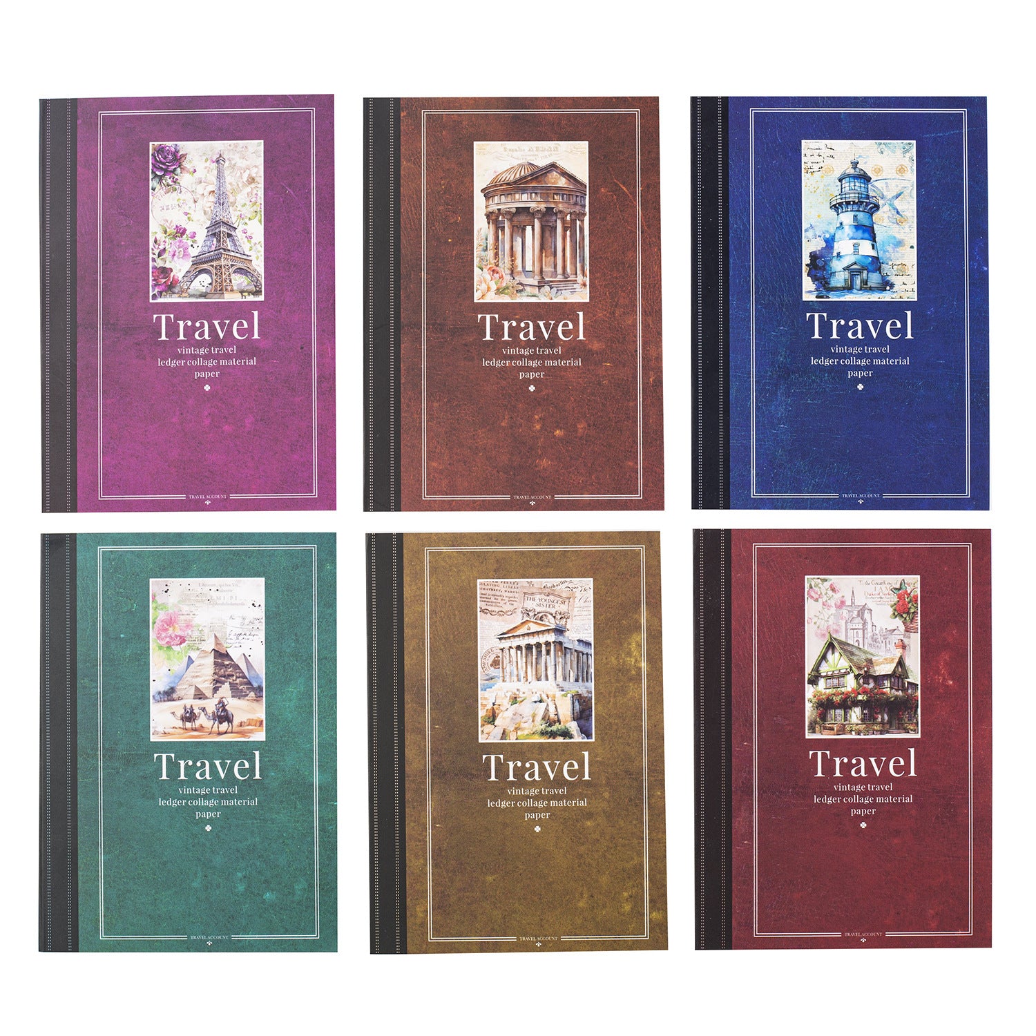 30pcs Travel Theme Journal Paper HQZL