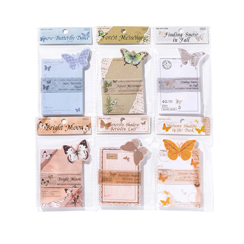 50 Pcs Vintage Butterfly Scrapbook Paper HDYJ