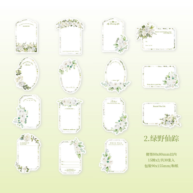 30Pcs Floral Notepad LMHX