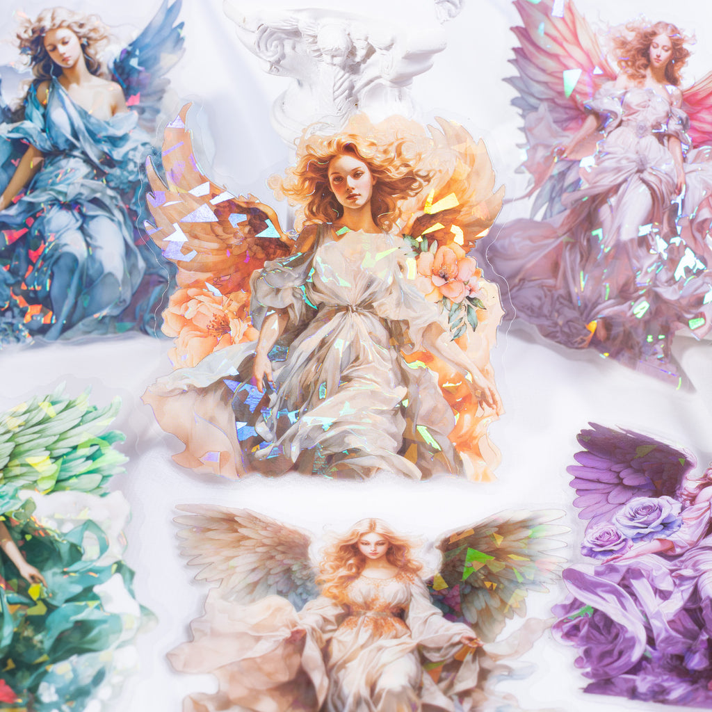 5 Pcs PET Angel Stickers TSSG