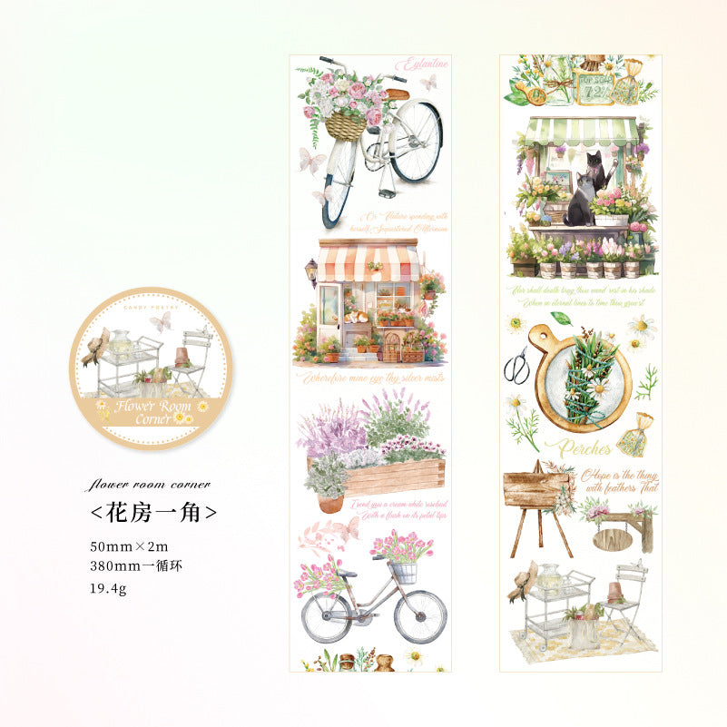 1 Roll Flowers Shop Washi Tape XDHD