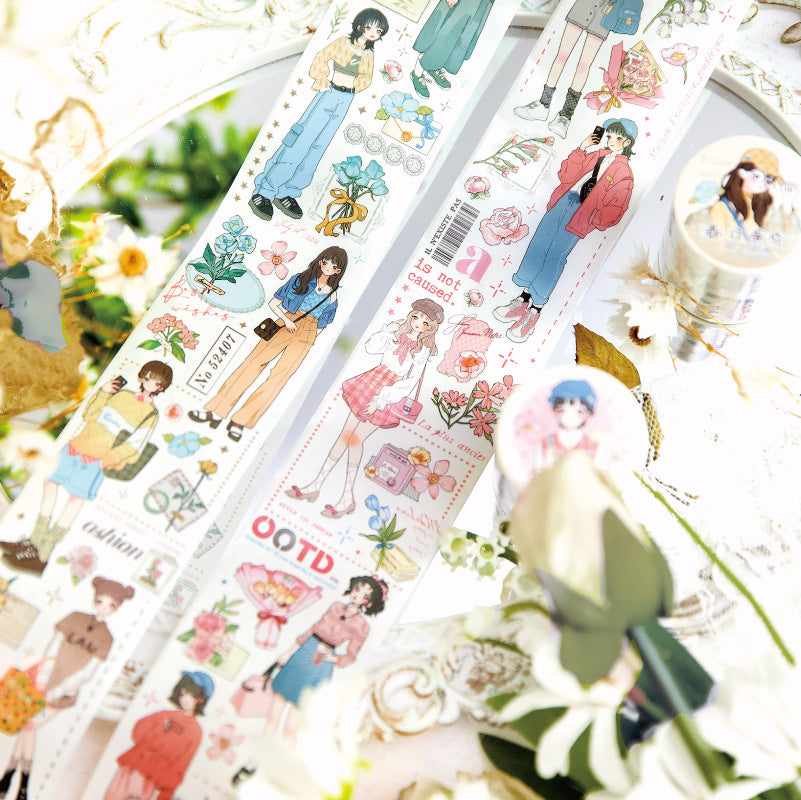 1 Roll Fashion Girl Washi Tape LMSG