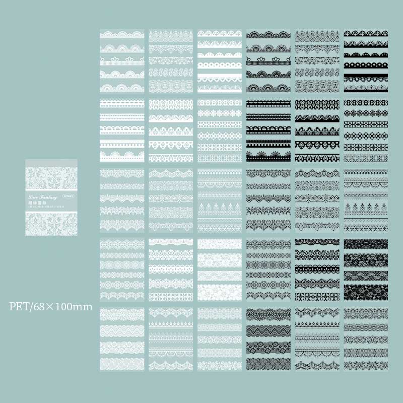 Leiha PET Lace Stickers Book