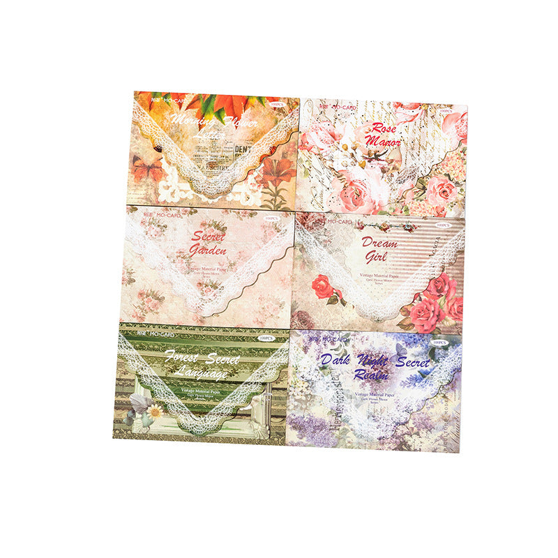 100 Sheets Vintage Scrapbook Paper SNHJ