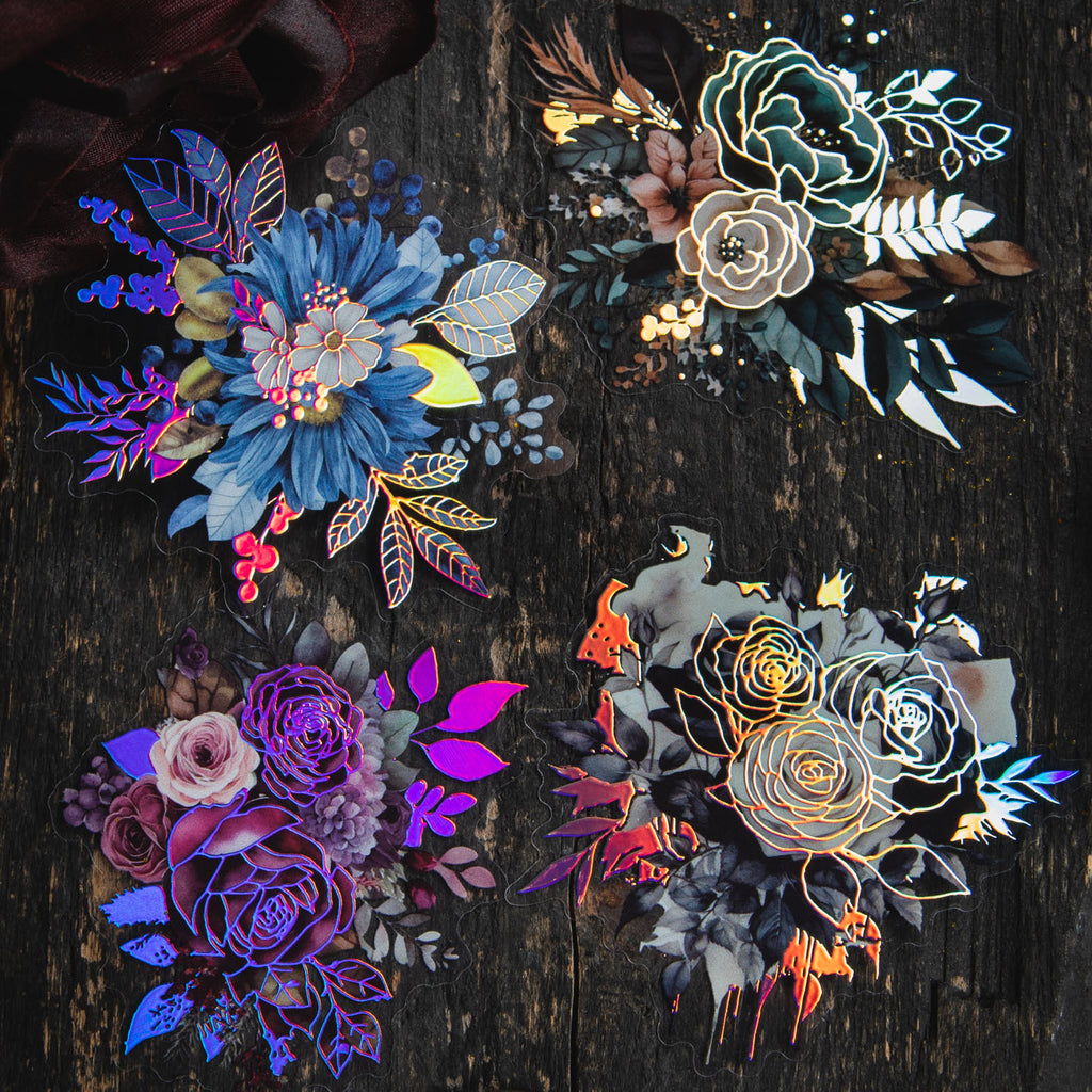 20pcs PET Flower Stickers ZYFH