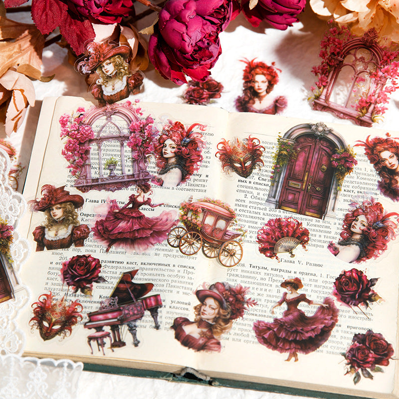 30 Pcs Baroque Theme PET Stickers LMBKL