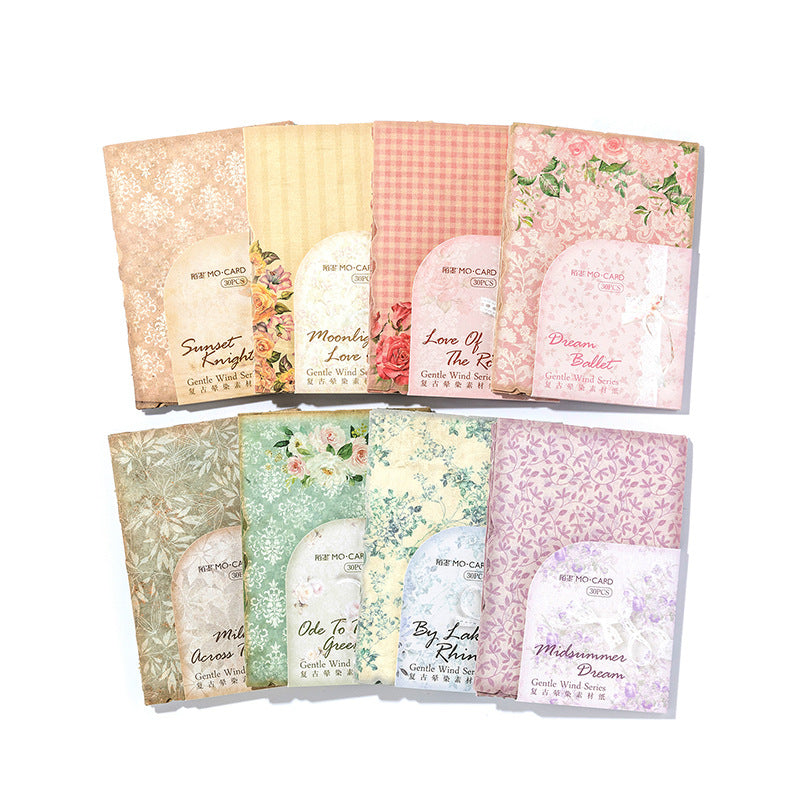 30pcs Vintage Scrapbook Paper WRDF