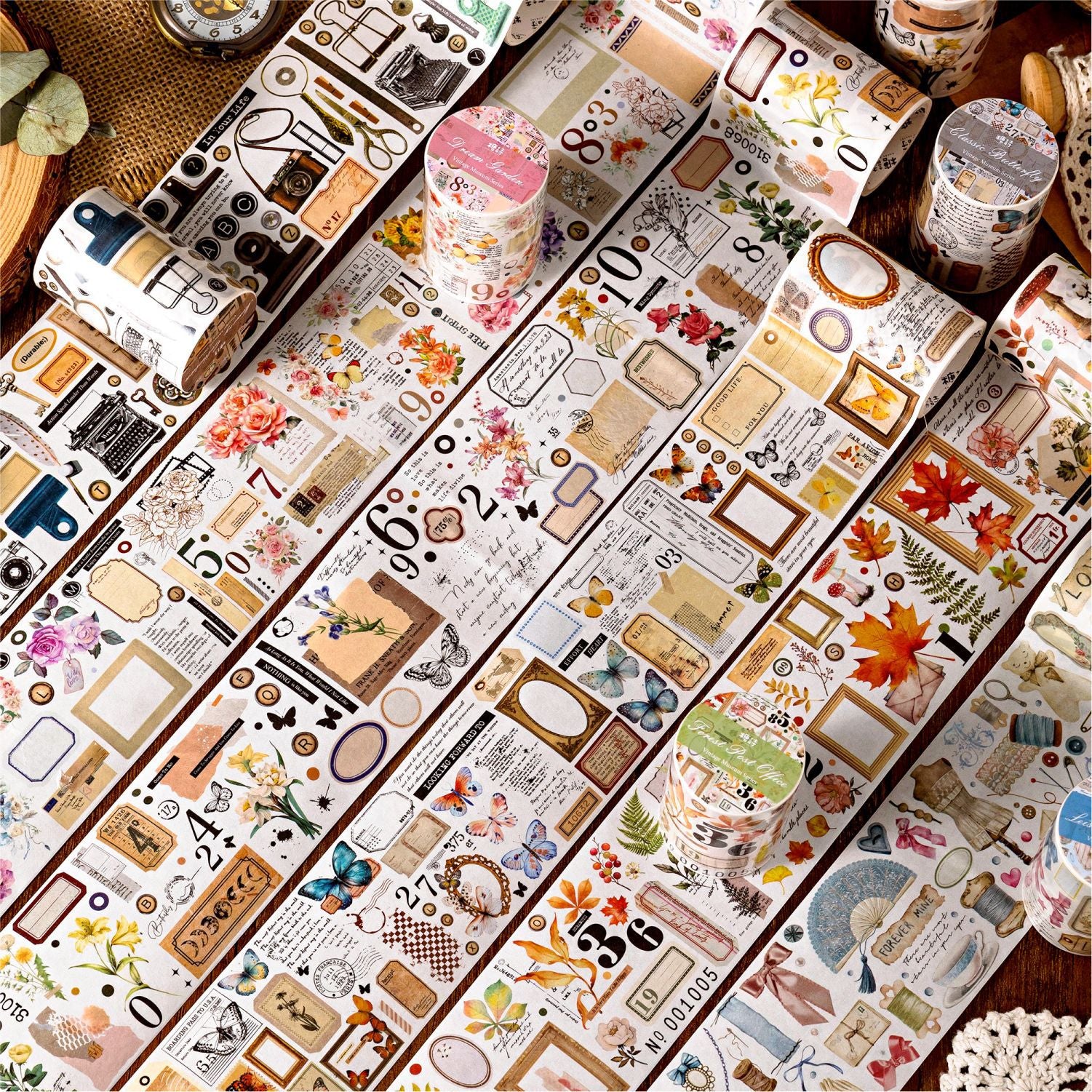 1 Roll Vintage Washi Tape FGBWG
