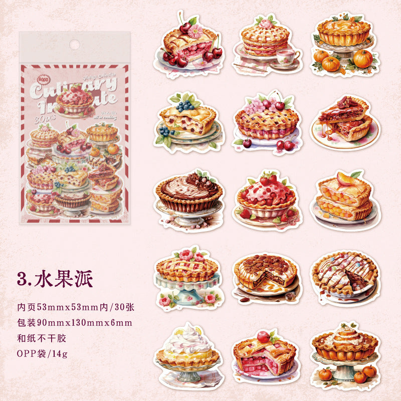 30Pcs Dessert Stickesr MSXY
