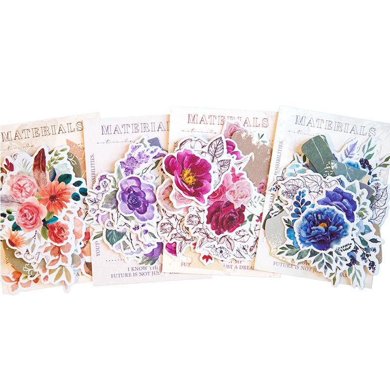 25PCS Flower and Bottle Scrapbook Paper SSEC