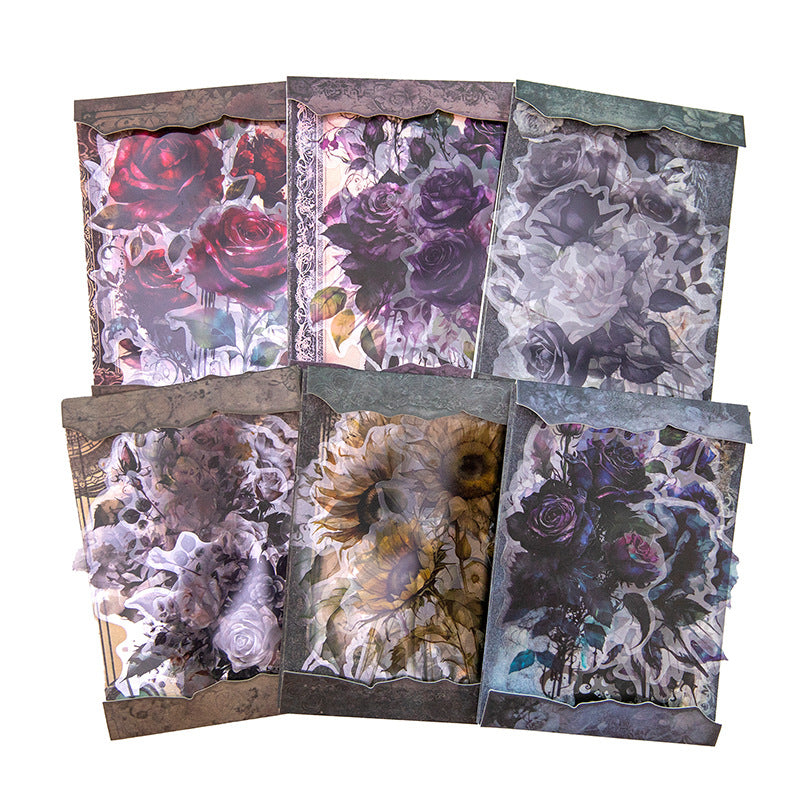 30Pcs Rose Theme Scrapbook Supplies Kit AHMG