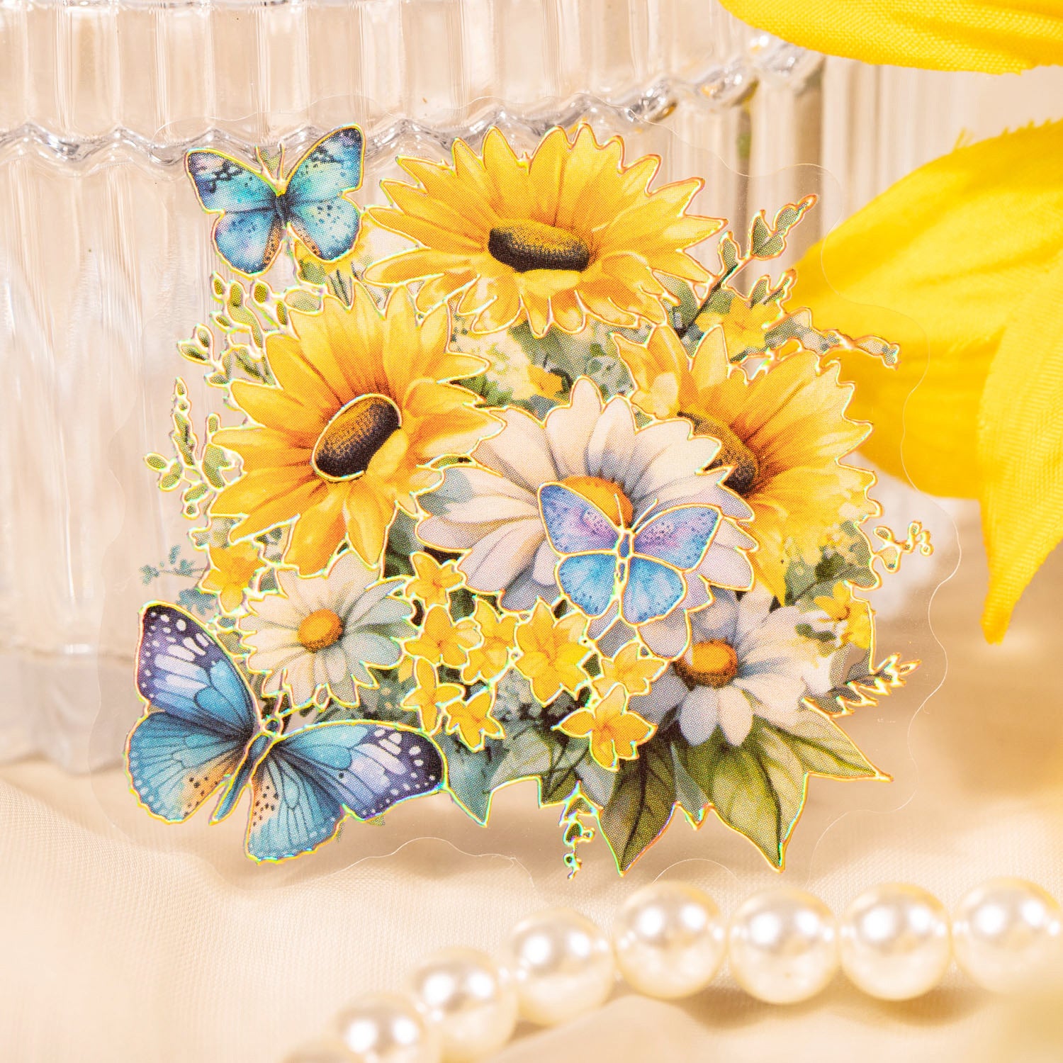 30pcs PET Flowers Stickers CXXY