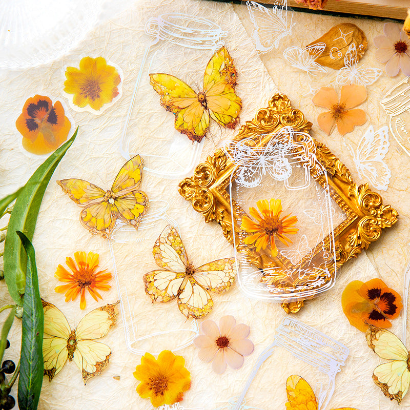 40pcs PET Butterfly Stickers DWHY