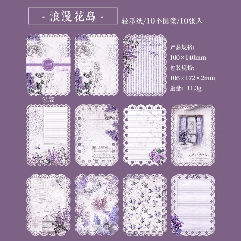 10pcs Lace Scrapbook Paper YYHF