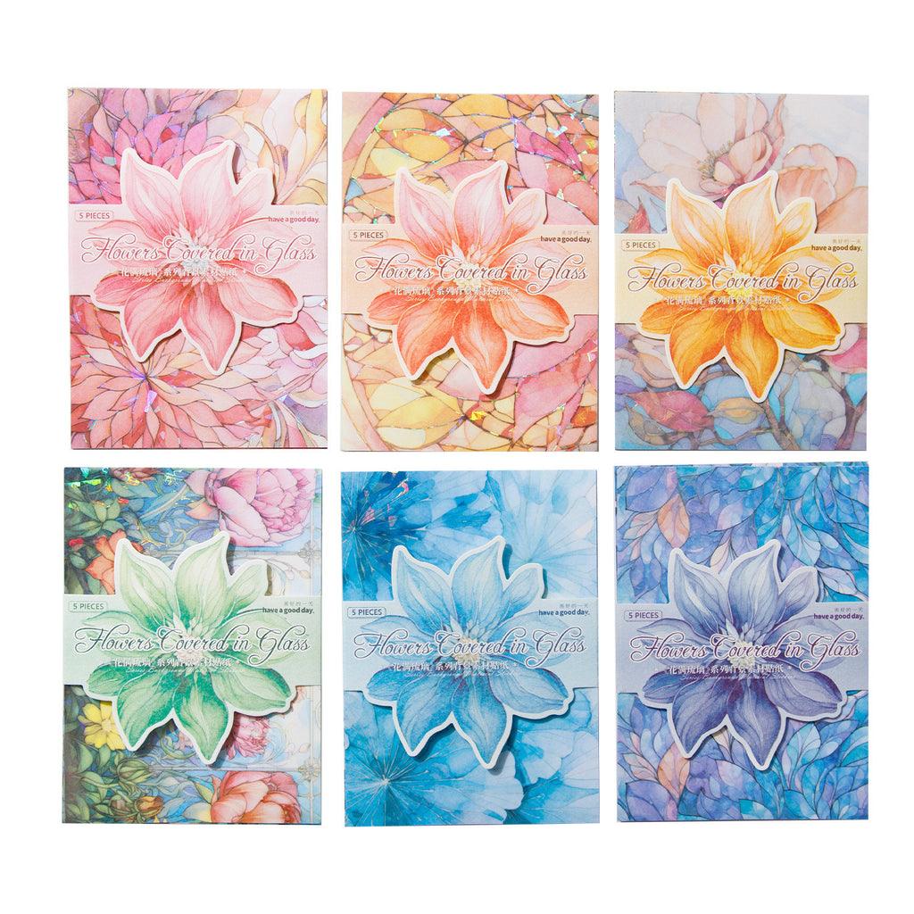 6 pcs Floral Washi Stickers Paper HMLL