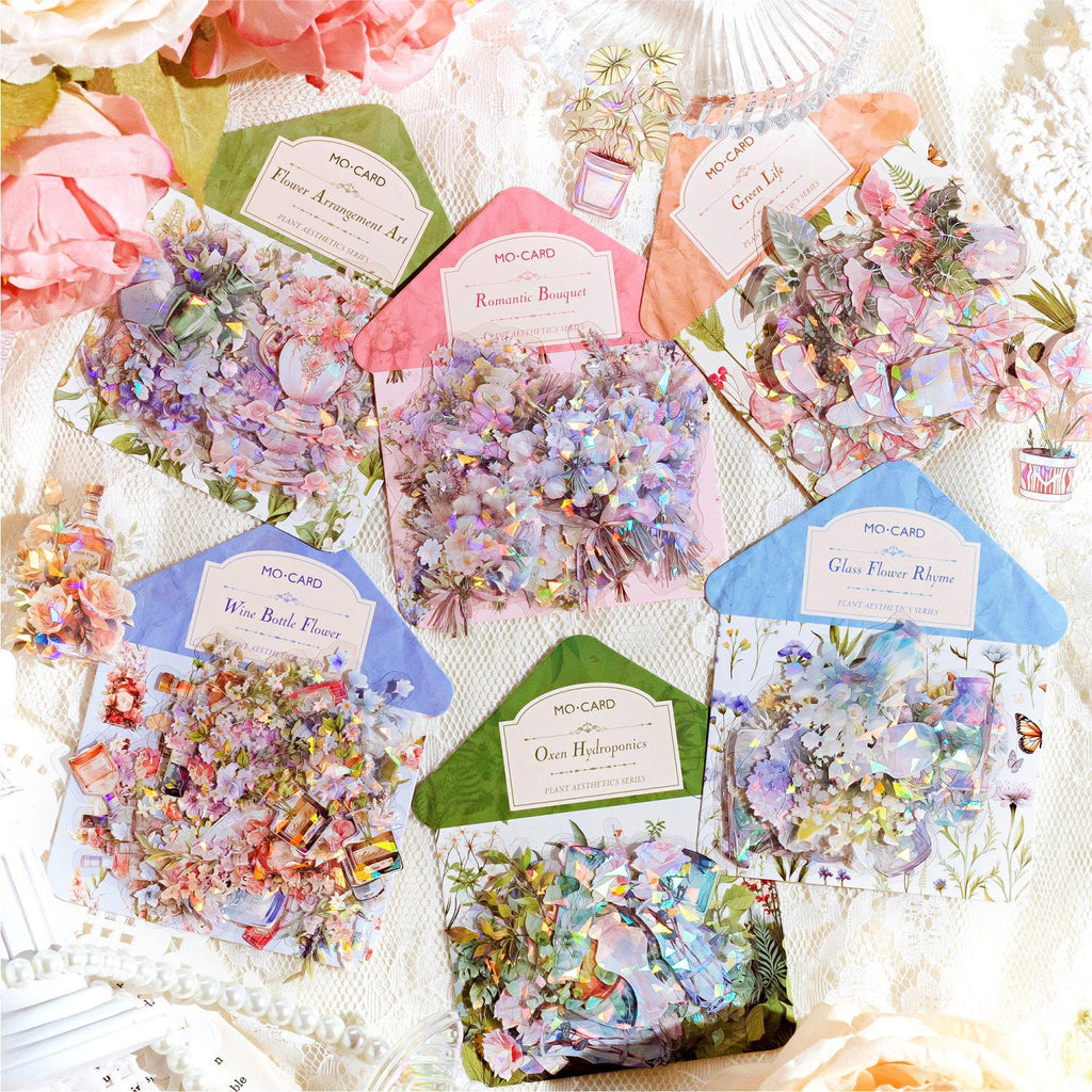 30 Pcs Flowers PET Stickers ZWMX