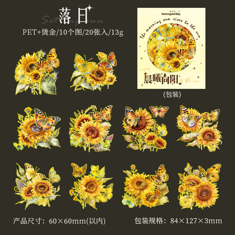 30pcs PET Flowers Stickers CXXY