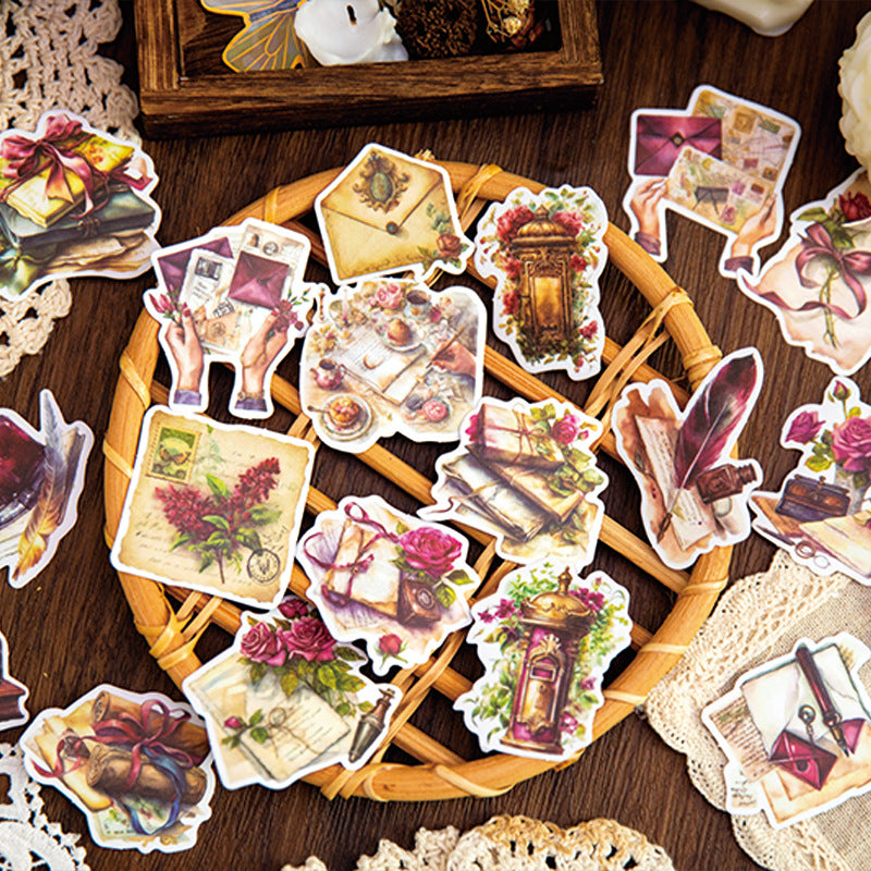 40Pcs Vintage Washi Stickers DRXY