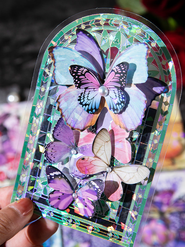 30PCS PET Butterfly Stickers HDYJ