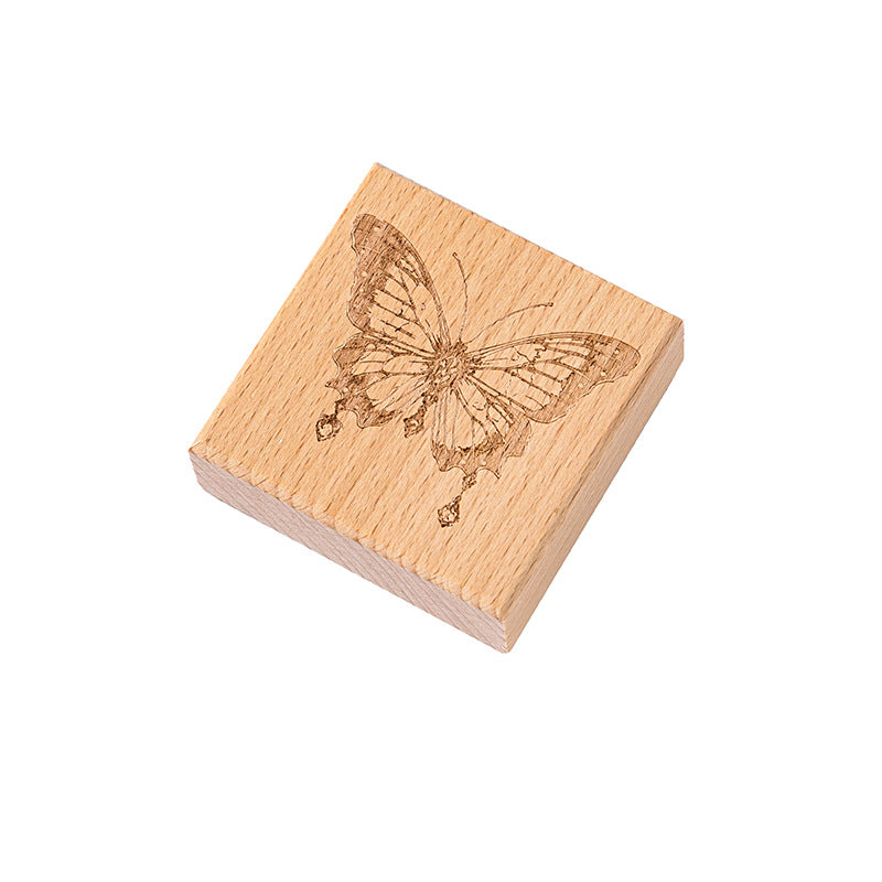 1 Pc Butterfly Wood Stamp WJDP