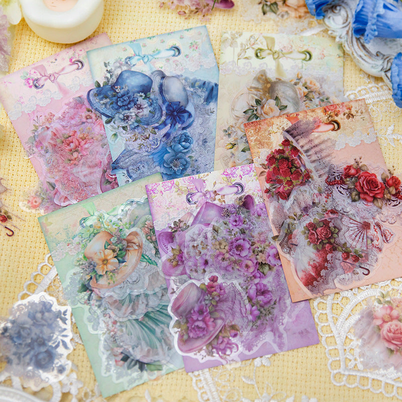 20Pcs Flower PET Stickers HXMMWH
