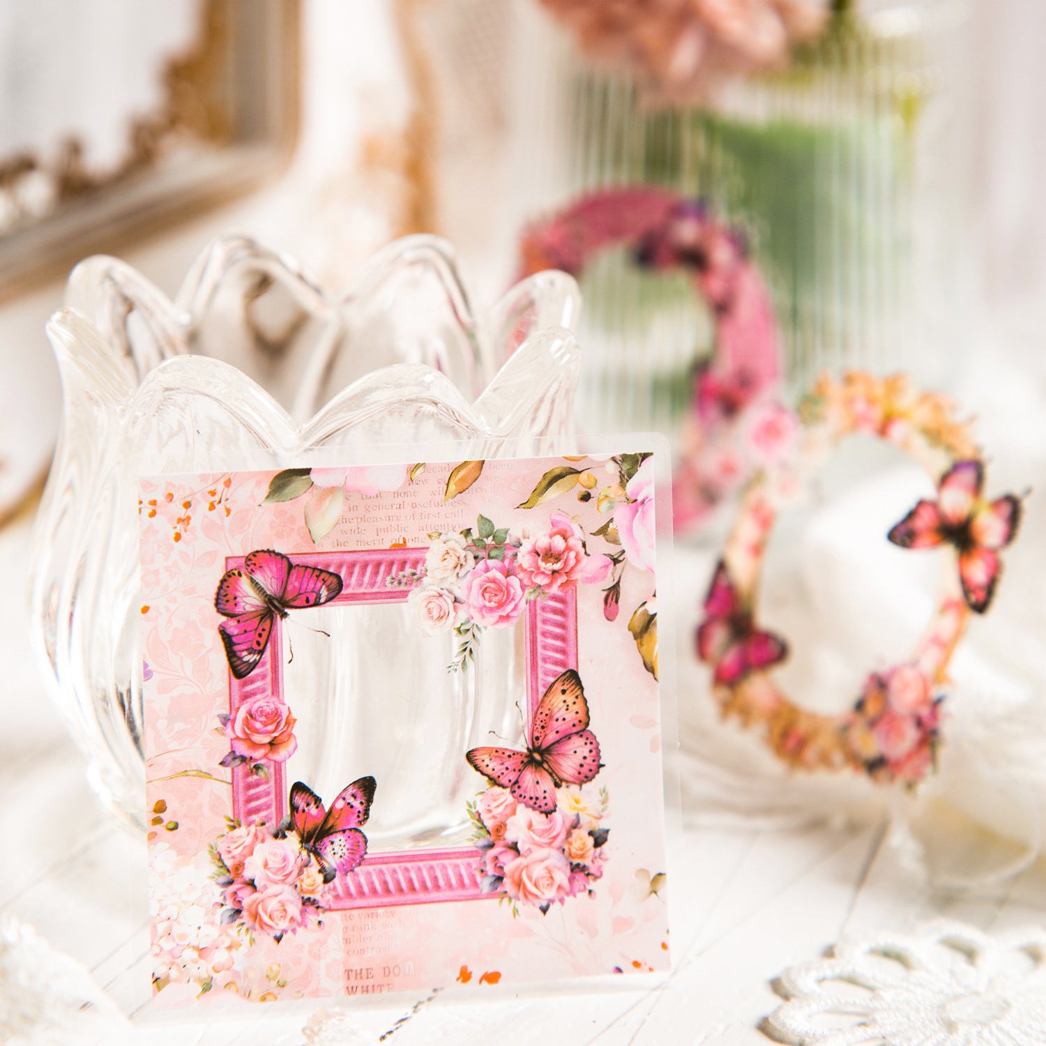 30pcs PET Butterfly Frame Stickers JZDL