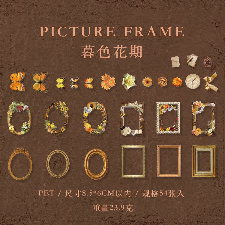 54pcs Boxed Frame Stickers YLFH