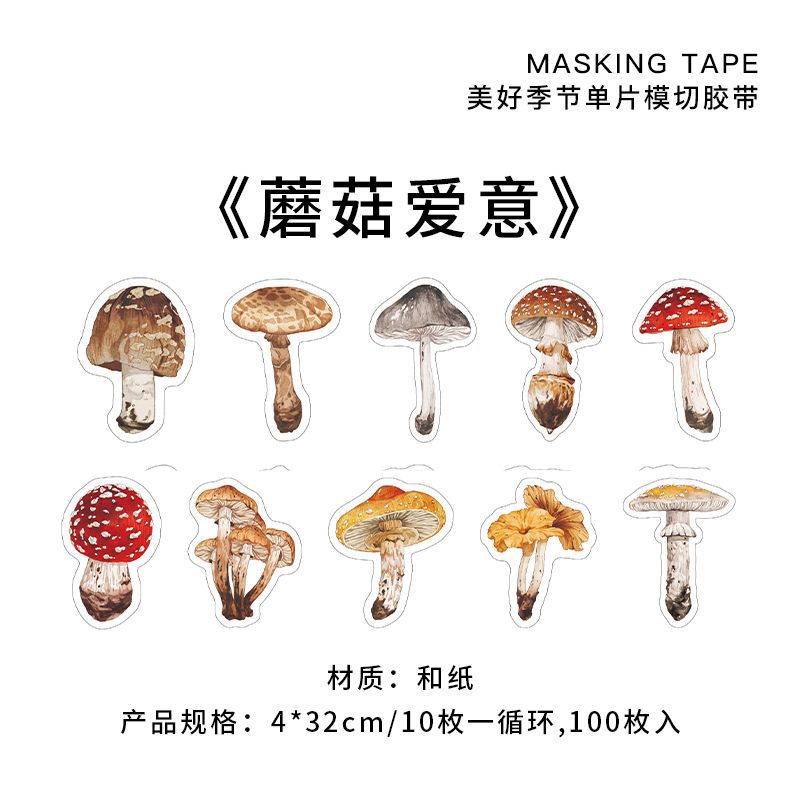 100 Pcs Washi Tape Stickers MHJJ