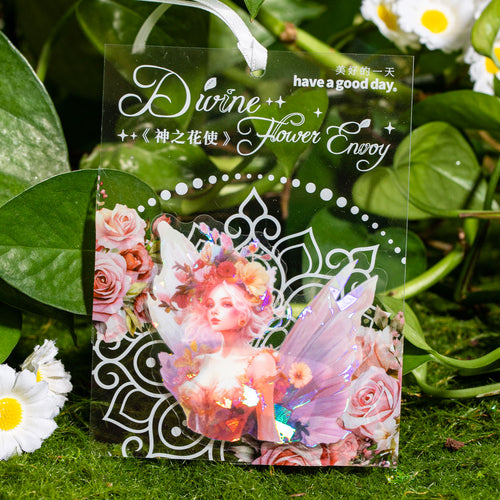 10pcs Flower Fairy PET Stickers SZHS