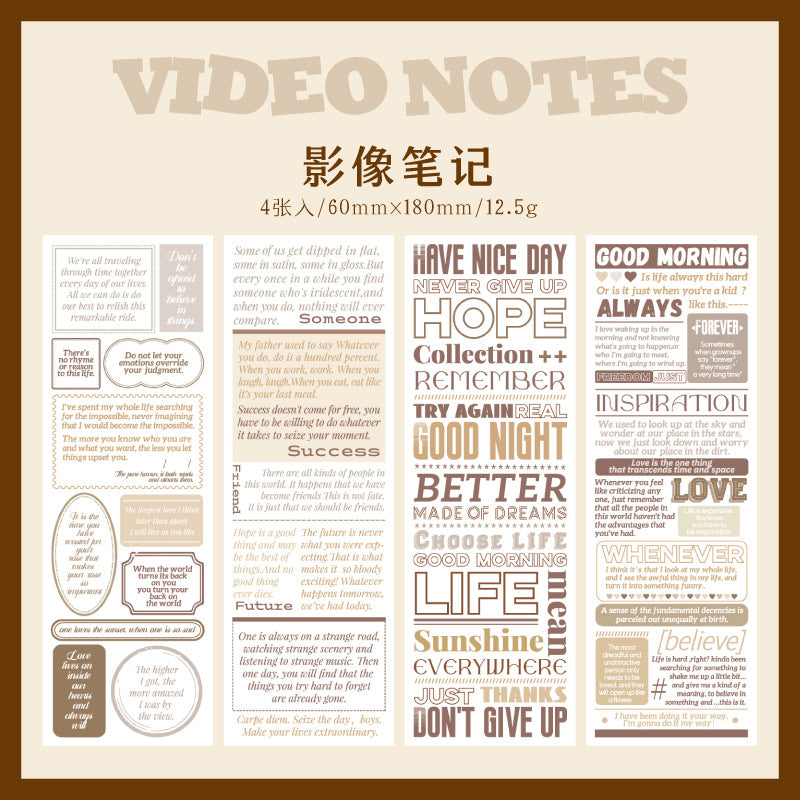4 Pcs Newspaper Stickers XYSY
