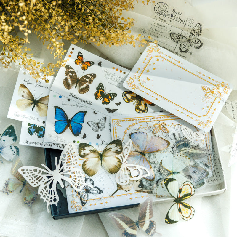 51PCS Butterfly Scrabook Supplies Set DYXZ