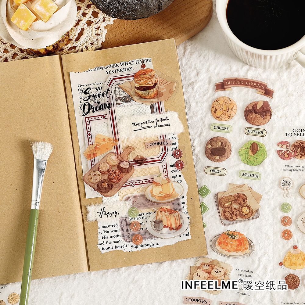 3 sheets Dessert Stickers ZEPD
