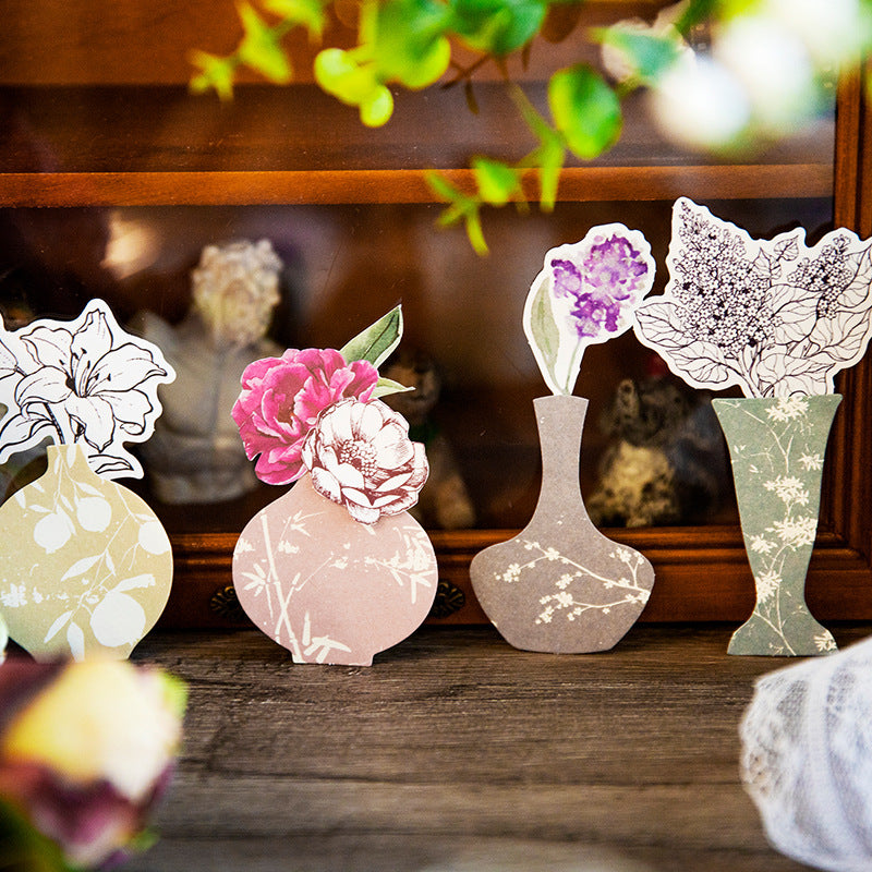25PCS Flower and Bottle Scrapbook Paper SSEC