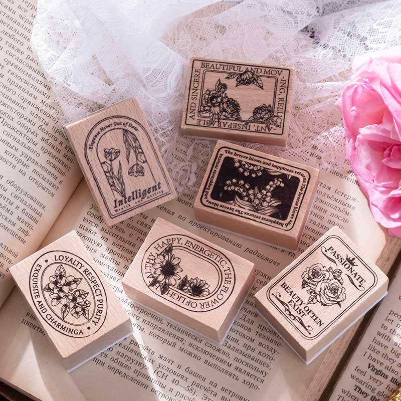 Genmi Flower Wooden Stamp