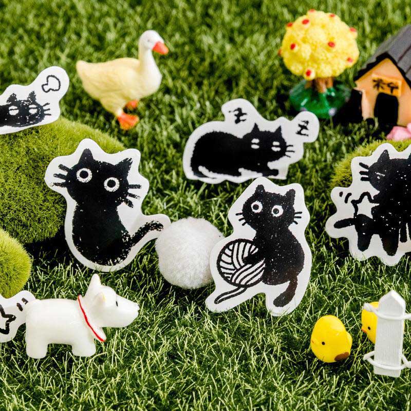 46 Pcs Cute Cat Stickers ADJXS