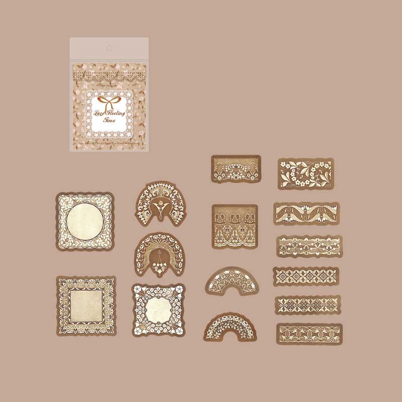 30 Pcs Lace PET Sticers LSHY