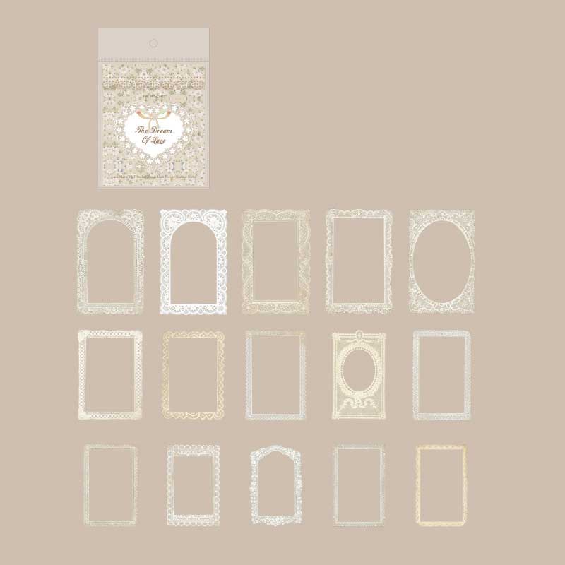 30 Pcs Lace PET Sticers LSHY