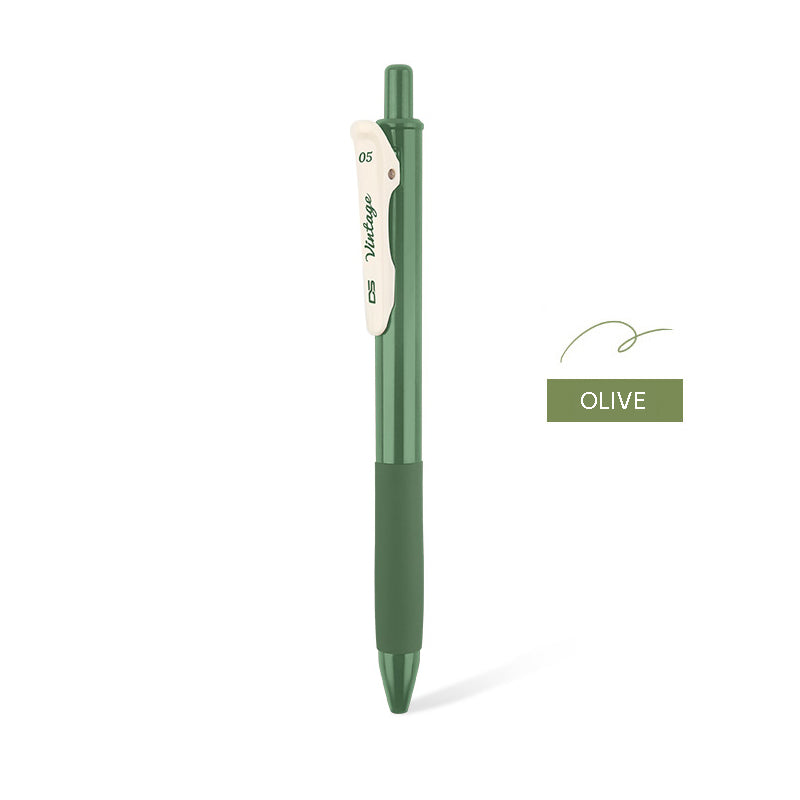 Vintage Color Gel Pen - Olive