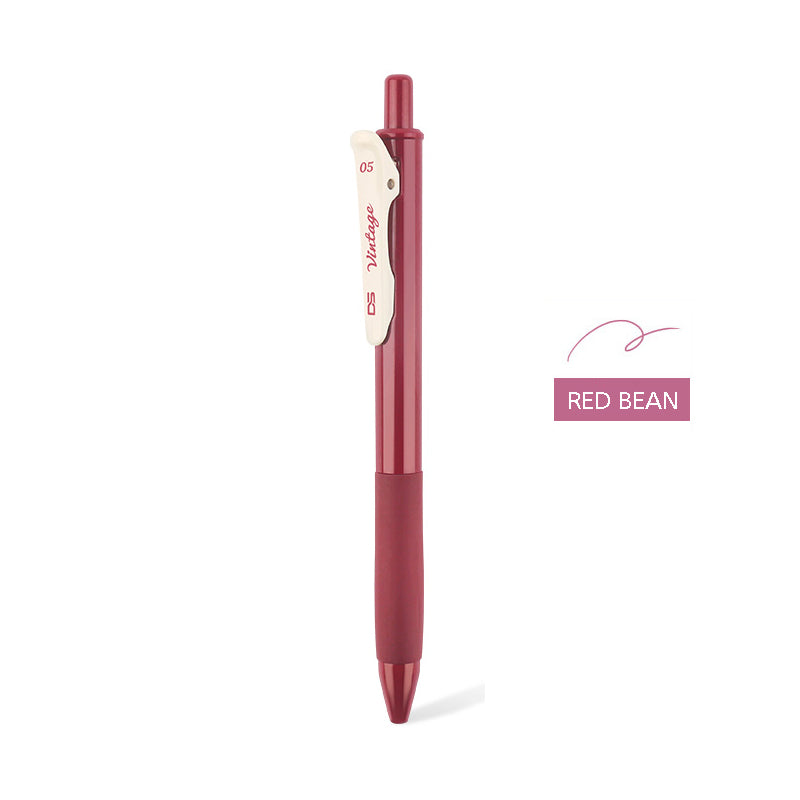 Vintage Color Gel Pen - Red Bean
