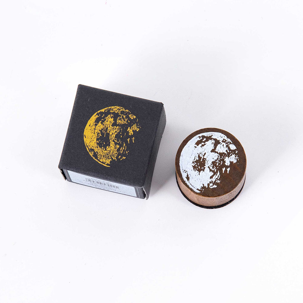 Lunar Phases Vintage Realistic Moon Wooden Stamp YXST02